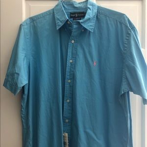 Light blue Ralph Lauren short sleeve button down